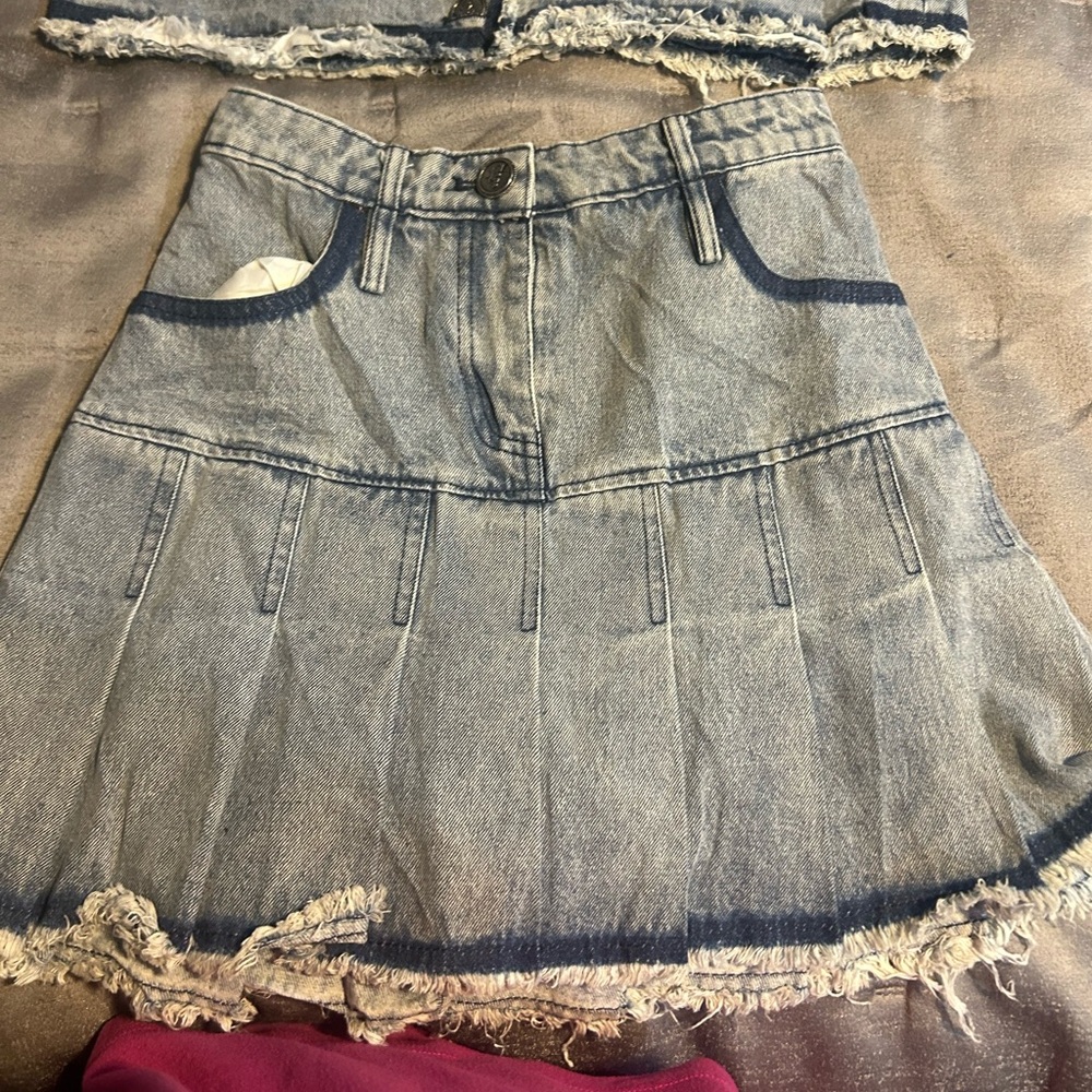 Prada shirt and skirt